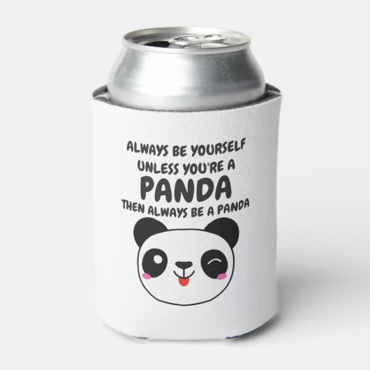 altijd panda blikjeskoeler (Blikje Voorkant)