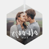 Altijd Persoonlijke paren met Manuscript - Foto Glas Ornament (Achterkant)