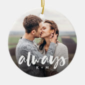 Altijd Persoonlijke paren met Manuscript - Foto Keramisch Ornament (Voorkant)