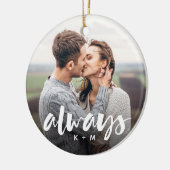 Altijd Persoonlijke paren met Manuscript - Foto Keramisch Ornament (Links)