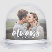 Altijd Persoonlijke paren met Manuscript - Foto Sneeuwbol (Voorkant)