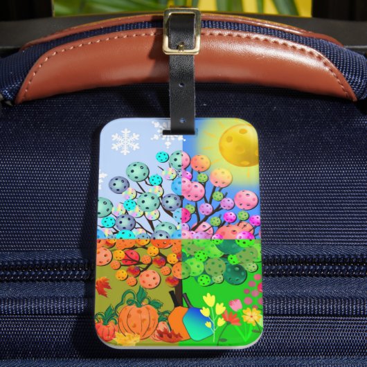 Altijd Pickleball Season Winter Spring Summer Herf Bagagelabel (Voorkant Insitu 2)