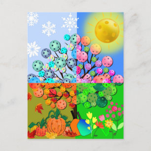 Altijd Pickleball Season Winter Spring Summer Herf Briefkaart