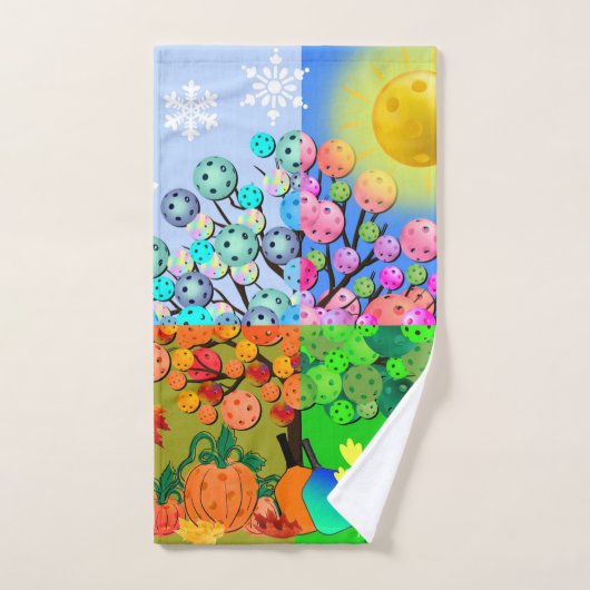 Altijd Pickleball Season Winter Spring Summer Herf Handdoek (Handdoek)