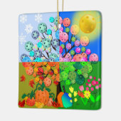 Altijd Pickleball Season Winter Spring Summer Herf Keramisch Ornament (Links)