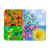 Altijd Pickleball Season Winter Spring Summer Herf Magneet (Horizontaal)