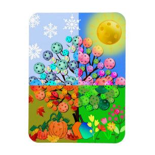 Altijd Pickleball Season Winter Spring Summer Herf Magneet