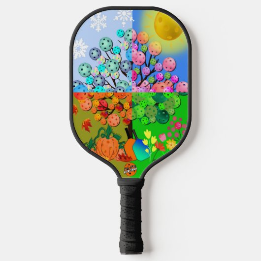 Altijd Pickleball Season Winter Spring Summer Herf Pickleball Paddle (Voorkant)