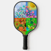 Altijd Pickleball Season Winter Spring Summer Herf Pickleball Paddle (Achterkant)