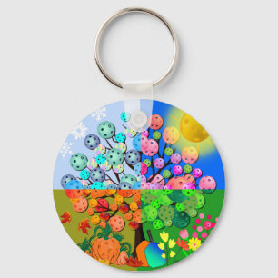 Altijd Pickleball Season Winter Spring Summer Herf Sleutelhanger