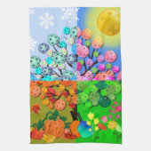 Altijd Pickleball Season Winter Spring Summer Herf Theedoek (Verticaal)