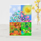 Altijd Pickleball Seizoen Winter Lente Zomer Herfs Kaart (Gele Bloem)