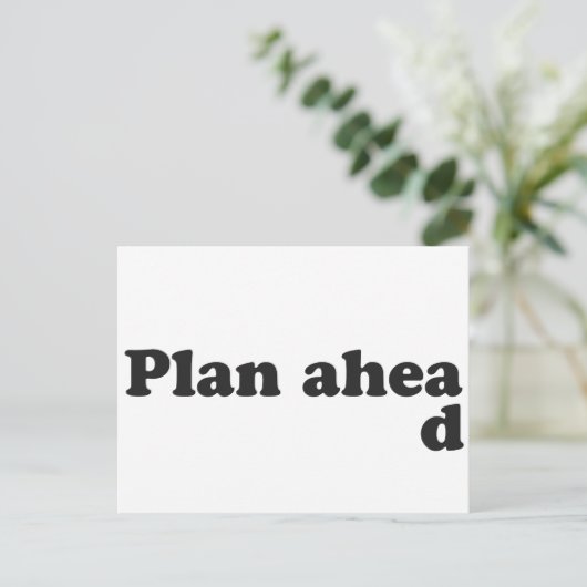 Altijd plannen briefkaart (Staand voorkant)