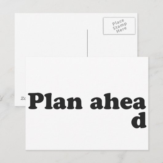 Altijd plannen briefkaart (Voorkant / Achterkant)