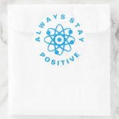 Altijd positief ronde sticker (Tas)