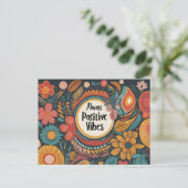 Altijd positieve vibes briefkaart (Staand voorkant)