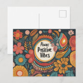 Altijd positieve vibes briefkaart (Voorkant / Achterkant)