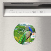 Altijd prachtige blauwe, groene foto van de pauw magneet (Insitu (Vaatwasser))