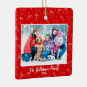 Altijd prettige kerstfoto keramisch ornament (Rechts)