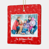 Altijd prettige kerstfoto keramisch ornament (Links)