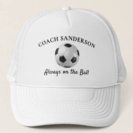 'Altijd Puntgaaf' Voetbal Coach Custom Trucker Pet (Voorkant)