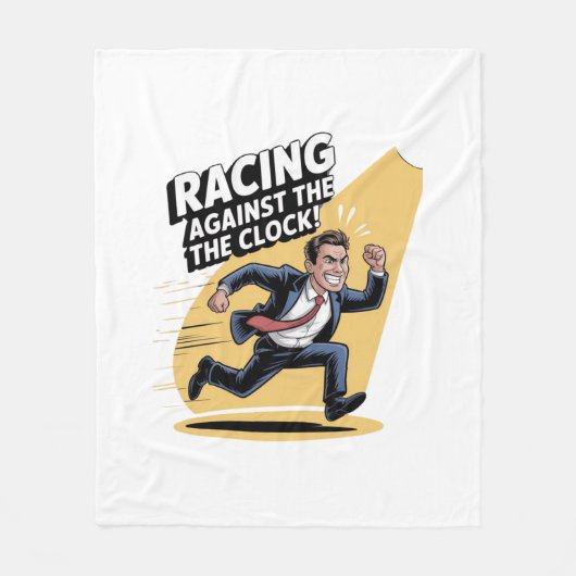 Altijd racen tegen de klok fleece deken (Voorkant)