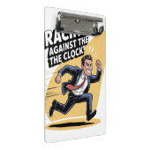 Altijd racen tegen de klok mini klembord (Schuin)
