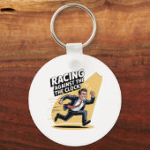 Altijd racen tegen de klok sleutelhanger (Voorkant)