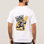 Altijd racen tegen de klok t-shirt (Achterkant)