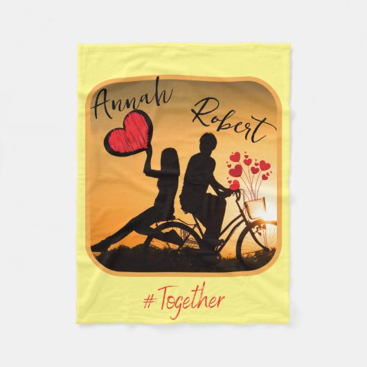 Altijd romantische liefde fleece deken (Voorkant)