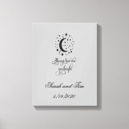 Altijd 's Avonds een Kus Trouwe Geschenk Canvas Afdruk