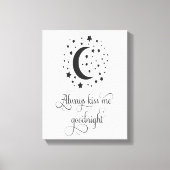 Altijd 's Avonds een Kus Wand Kunst Canvas Afdruk (Voorkant)