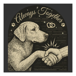 Altijd samen"  hondenvriendschap foto afdruk