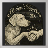 Altijd samen"  hondenvriendschap poster (Voorkant)