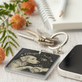 Altijd samen"  hondenvriendschap sleutelhanger (Voorkant Rechts)