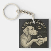 Altijd samen"  hondenvriendschap sleutelhanger (voorkant)