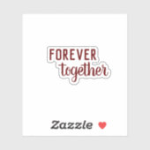 Altijd samen in rode tekst, Valentijnse versie Sticker (Vel)