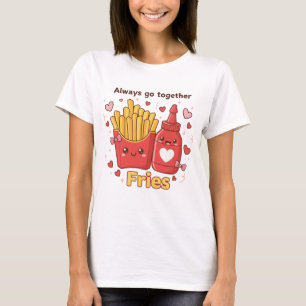 "Altijd Samen" Malse Frites en Ketchup Kawaii T-shirt