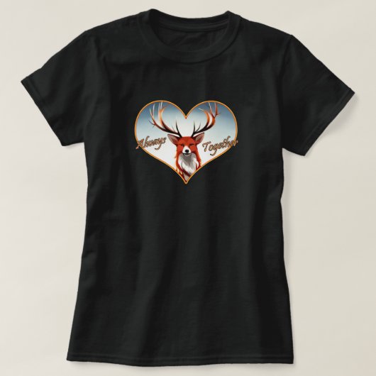 Altijd samen Vixen en Stag T-shirt (Design voorkant)