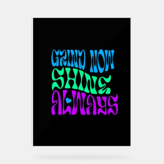 Altijd schitteren acryl bord (Voorkant)