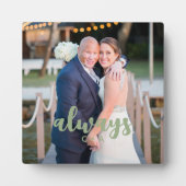 Altijd Script Overlay Gepersonaliseerde Koppelfoto Fotoplaat (Voorkant)