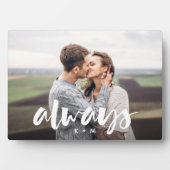 Altijd Script Overlay Persoonlijke Foto van Koppel Fotoplaat (voorkant)