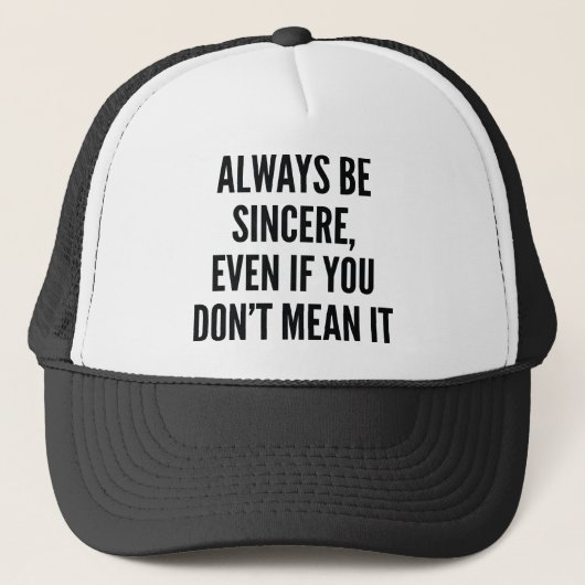 Altijd sincere trucker pet (Voorkant)