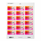 Altijd Sparkle Vuurwerk Sticker – Roze Sinaasappel (Full Sheet)