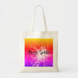 altijd sparkler roze paarse oranje motivatie tote bag