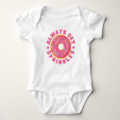 Altijd Sprinkles schattig donut krijgen Romper (Voorkant)