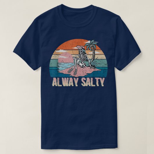 Altijd  strand van het Zaltezomerskelet T-shirt (Design voorkant)