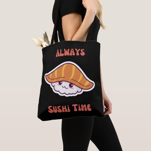 Altijd Sushi Time Kawaii Sushi canvas tas (Dichtbij)