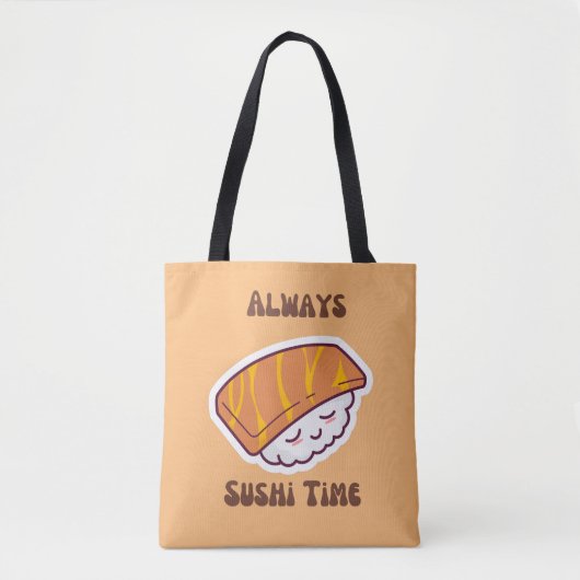 Altijd Sushi Time Kawaii Sushi canvas tas (Voorkant)