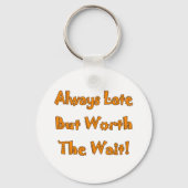 Altijd te laat sleutelhanger (Voorkant)